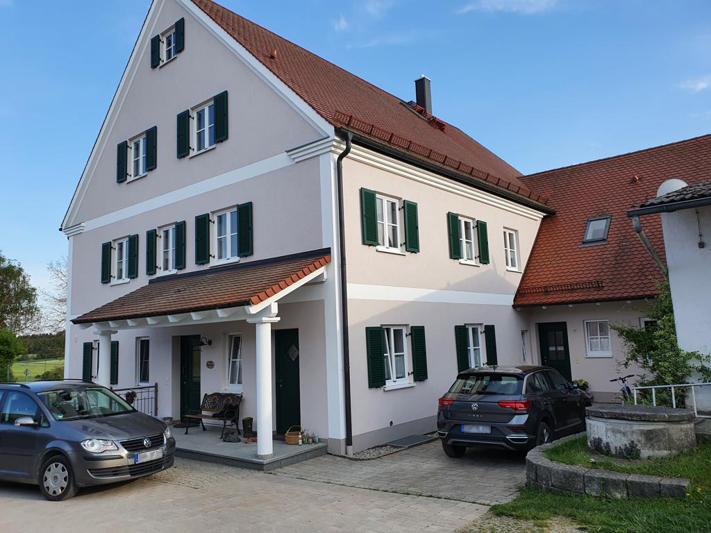 Detail einer sanierten Fassade